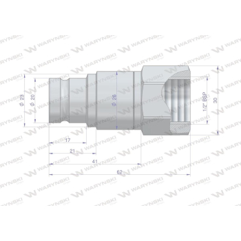 Szybkozłącze hydrauliczne suchoodcinające (rozmiar 3/8) wtyczka G1/2