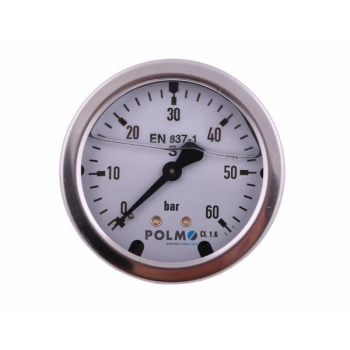 Manometr glicerynowy M63 0-60 bar tylne przyłącze G1/4
