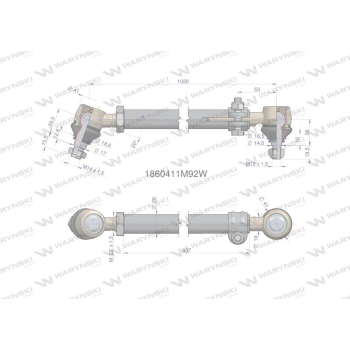 Drążek kierowniczy 937mm 1860411M92 WARYŃSKI-15526