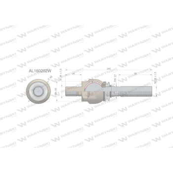 Przegub kierowniczy 240mm- M26x1,5; M28x1,5 AL160202 WARYŃSKI-15630