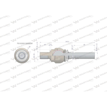 Przegub kierowniczy 245,5mm- M30x1,5; M28x1,5 F816300100060 WARYŃSKI-15649