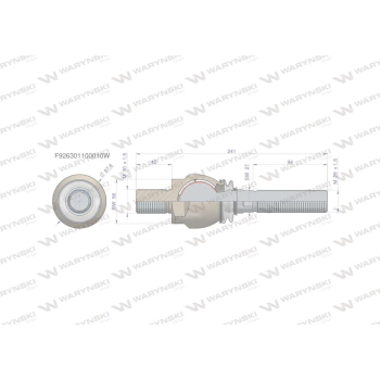Przegub kierowniczy 241mm- M30x1,5; M28x1,5 F926301100010 WARYŃSKI-15690