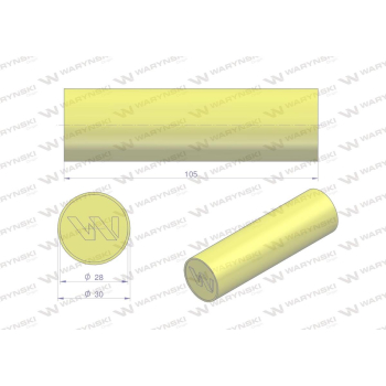 Amortyzator poliuretanowy walec 30x105 WARYŃSKI-15823