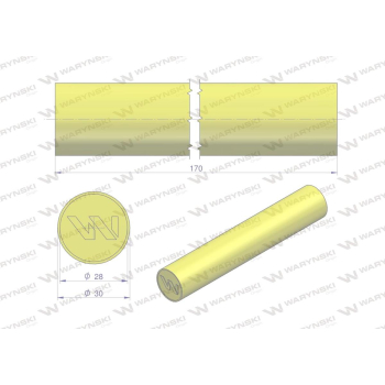 Amortyzator poliuretanowy walec 30x170 WARYŃSKI-15826