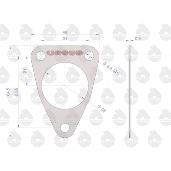 Uszczelka pompy zasilającej krążelit 0.8mm C-360  ORYGINAŁ URSUS-15897