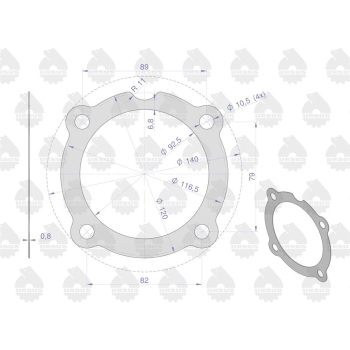 Uszczelka pompy wtryskowej krążelit 0.8mm C-330  ORYGINAŁ URSUS