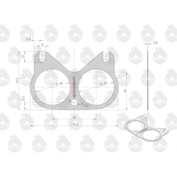 Uszczelka kolektora ssącego  krążelit 0.8mm C-330  ORYGINAŁ URSUS-15953