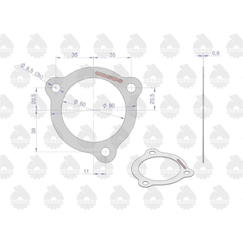 Uszczelka termostatu krążelit 0.8mm C-330  ORYGINAŁ URSUS-15957