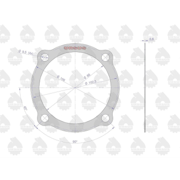 Uszczelka pokrywy zwolnicy krążelit 0.8mm C-330  ORYGINAŁ URSUS-15963