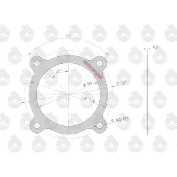 Uszczelka pokrywy łożyska sprzęgła krążelit 0.8mm C-330  ORYGINAŁ URSUS-15965