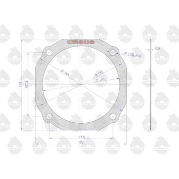Uszczelka pokrywy półosi krążelit 0.8mm Zetor  ORYGINAŁ URSUS-16073