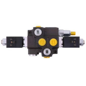 Rozdzielacz hydrauliczny 1-sekcyjny max przepływ 50L sterowany elektrycznie 12V DC Waryński-17057