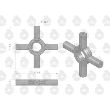 Krzyżak mechanizmu różnicowego 2746135M2 MF3/MF4 ORYGINAŁ URSUS-17800