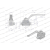 Zawór kulowy hydrauliczny 3-drogowy 3/2 M14x1.5 08L z otworami mocującymi 500 bar Waryński-18087