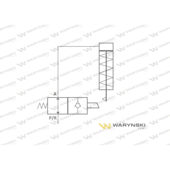 Zawór odcinająco-zwrotny (ogranicznik posuwu/skoku) 2/2 M22x1.5 15L z otworami mocującymi 350 bar Waryński-18097