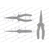 Szczypce wydłużone proste 200 mm Waryński-18418