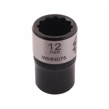 Nasadka dwunastokątna 3/8". 12 mm. CrV50BV30. DIN 3124. Waryński