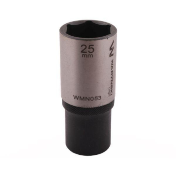 Nasadka sześciokątna 1/2". 25 mm. długa. CrV50BV30. DIN 3124. Waryński