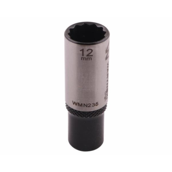 Nasadka dwunastokątna 1/4". 12 mm. długa. CrV50BV30. DIN 3124. Waryński