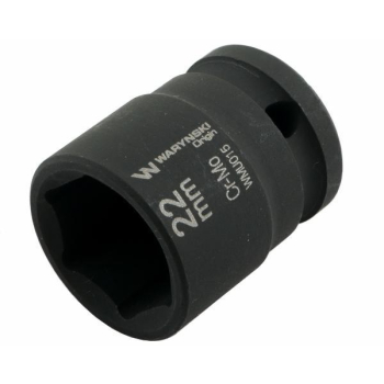 Nasadka udarowa sześciokątna 1/2". 22 mm. CrMo. DIN 3129. Waryński