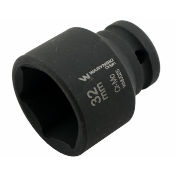 Nasadka udarowa sześciokątna 1/2". 32 mm. CrMo. DIN 3129. Waryński