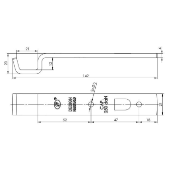 Zaczep spinacza zapinacz Z-05 250kg zastosowanie przyczepka SPP-19237