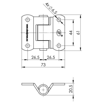 Zawias ZW-02.40 zastosowanie przyczepka SPP-19282