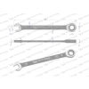 Klucz płasko-oczkowy 10 mm z grzechotką 72 zęby standard ASME B107-2010 Waryński-19781