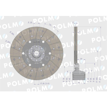 Tarcza sprzęgła 4460000 Bizon POLMO-19984