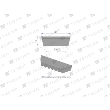 Pas klinowy Hard-Belt (T-670224.1) AP1001158 do CLAAS 670224.1 TEGER-20349