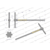 Klucz T ze spinnerem TORX T45 Waryński-20982