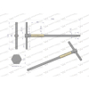Klucz T ze spinnerem HEX 10 mm Waryński-20991