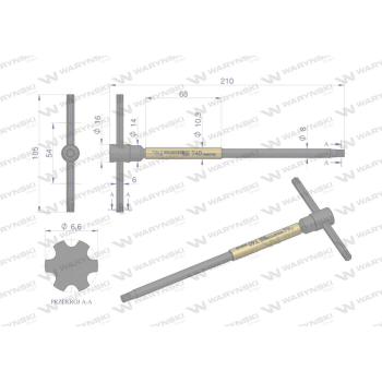 Klucz T ze spinnerem TORX T40 Waryński-20985