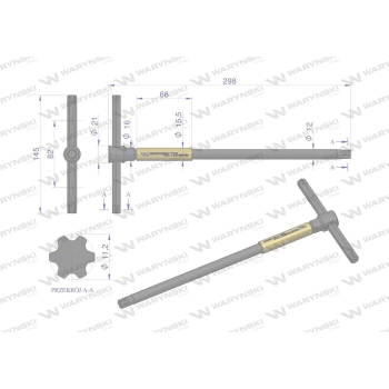 Klucz T ze spinnerem TORX T55 Waryński-20997