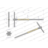 Klucz T ze spinnerem TORX T25 Waryński-21024