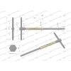 Klucz T ze spinnerem HEX 4.5 mm Waryński-21027