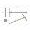 Klucz T ze spinnerem HEX 3.5 mm Waryński-21030