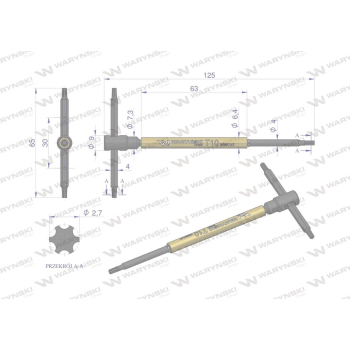 Klucz T ze spinnerem TORX T10 Waryński-21009
