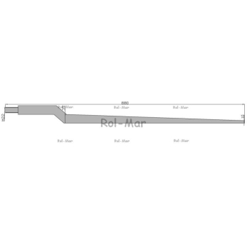 Ząb ładowacza uniwersalny 880mm Tur-2121