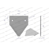 Nóż żniwny 83x76x3mm otwór 5.7 zastosowanie H213799 Schumacher WARYŃSKI-21421