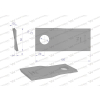Nóż. nożyk kosiarka lewy 120X50X4mm otwór 21 zastosowanie RF 120/4 Pronar WARYŃSKI-21448