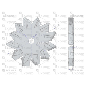 Wentylator alternatora  MF3 Nowy Typ EXPOM KWIDZYN eu-21564