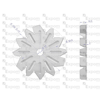 Wentylator alternatora AX230000 AX260000EX C-330 C-360 Nowy Typ EXPOM KWIDZYN eu-21599