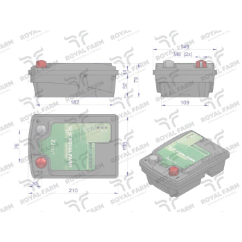 Elektryzator 2J bateryjno-sieciowy (uniwersalny) RF-2000 z zasilaczem ROYAL FARM-21615