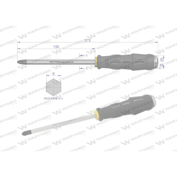 wkrętak do pobijania PH3x150mm Waryński-21728