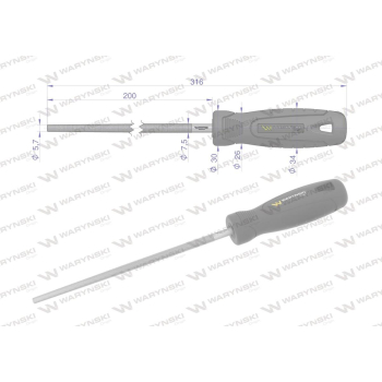 Pilnik okrągły 200 mm Waryński-21772