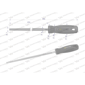 Pilnik okrągły 250 mm Waryński-21851