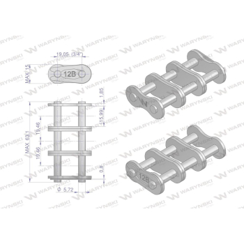 Zamek łańcucha Z12B-3  Waryński-22203
