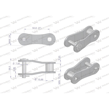 Półogniwo łańcucha P216A 2080  Waryński-22390