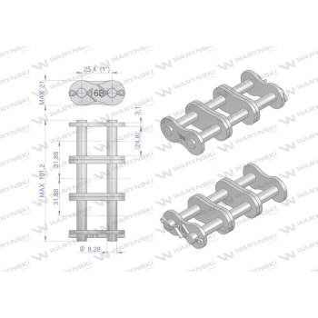 Zamek łańcucha Z16B-3  Waryński-22406